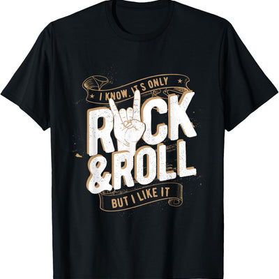 Cool Rock and Roll Tee Shirt, I Love Rock Music, Rock & Roll T-Shirt