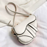Women Shoulder Bag Saddle Bag Fashion Mini Handbags Hasp Zipper Solid Color Casual Simple inside Lock Ornament Bag