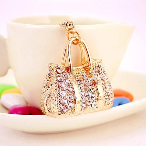 Bling Bling Crystal Keychain Lovely Handbag Decoration Car Key Decoration for Womens and Girls