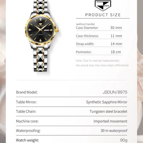 Original Women'S Mechanical Watch Business Elegant MIYOTA Imported Movement Luxury Automatic Wrist Watch for Women