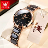Fashion Women Watches Relogio Feminino Luxury Rose Gold Watch Ladies Quartz Wrist Watch Ceramic Strap Clock Reloj Mujer