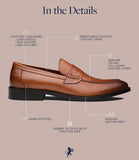 Mens Loafer Shoes. Leather Penny Loafer for Men, Slip-On Formal Business Shoes.