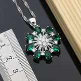 Elegant Women 925 Sterling Silver Jewelry Sets Green Zircon Wedding Party Plant Jewelry Kits Earrings Bracelet Dropshipping Gift