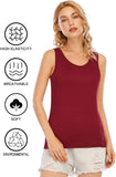 Basic Tank Tops for Women Undershirts Tanks Top Lightweight Camis Tank Tops 4-Pack