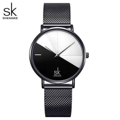 SK Luxury Leather Watches Women Creative Fashion Quartz Watches for Reloj Mujer 2019 Ladies Wrist Watch  Relogio Feminino