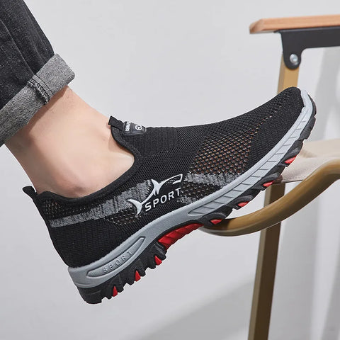 Summer Mesh Men Shoes Lightweight Sneakers Men Fashion Casual Walking Shoes 2024 Breathable Mens Hiking Shoes 2025 Fashion Shoes