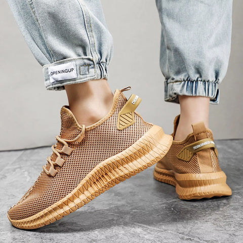 Men Shoes Breathable Mesh Running Shoes Slip on Walking Sneakers for Men Tennis Sports Shoes