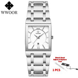 Brand Luxury Gold Bracelet Men'S Watches Fashion Square Quartz Wrist Watch for Men Stainless Steel Waterproof Reloj Hombre