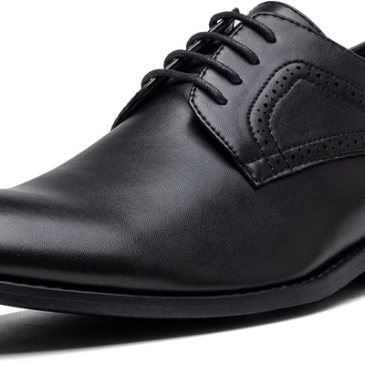Men'S Oxford Formal Dress Shoes Comfortable Classic Business Lace up Derby Plain Toe