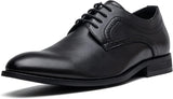 Men'S Oxford Formal Dress Shoes Comfortable Classic Business Lace up Derby Plain Toe