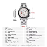 PAGANI DESIGN Men'S Luxury Quartz Watch Japan VK63 Watches for Man Top Synthetic Sapphire Glass Mirror Wrist Watch Clocks Gifts