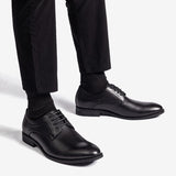 Men'S Oxford Formal Dress Shoes Comfortable Classic Business Lace up Derby Plain Toe