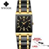 Brand Luxury Gold Bracelet Men'S Watches Fashion Square Quartz Wrist Watch for Men Stainless Steel Waterproof Reloj Hombre