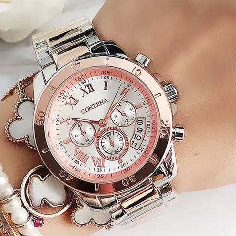 2025 Women Watches Geneva Famous Luxury Brand Fashion Gold Watches for Ladies Casual Female Quartz Watch Women'S Wristwatches
