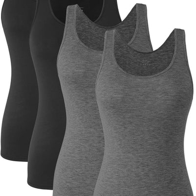 Basic Tank Tops for Women Undershirts Tanks Top Lightweight Camis Tank Tops 4-Pack