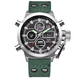 1Pc / Lot Men Genuine  Brand Designer Watches Students Fashion Leather Band Alarm Stopwatch Electronic Watch Montre Homme