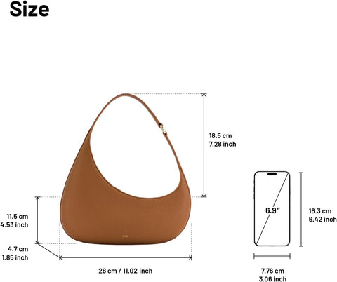 Chic and Versatile Women's Harlee Shoulder Bag in Elegant Brown