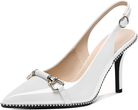 Elevate Your Style with Our Stunning Women’s Beaded Slingback High Heel Pumps - Perfect for Any Occasion!