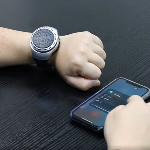 USB Rechargeable Wrist Watch Speaker Cool Lighting Bluetooth-Compatible Portable Bicycle Audio Music FM Radio Box