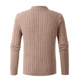 Sweaters for Men Cable Knit Crew Neck Top Long Sleeve Dressy Casual Fall and Winter Quarter Zip Pullover Sweater