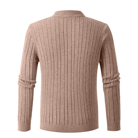 Sweaters for Men Cable Knit Crew Neck Top Long Sleeve Dressy Casual Fall and Winter Quarter Zip Pullover Sweater