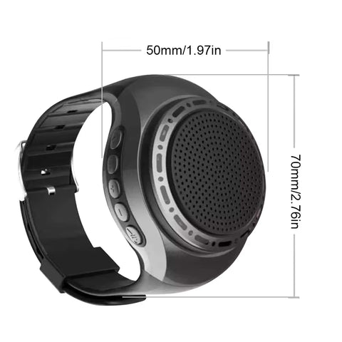 USB Rechargeable Wrist Watch Speaker Cool Lighting Bluetooth-Compatible Portable Bicycle Audio Music FM Radio Box
