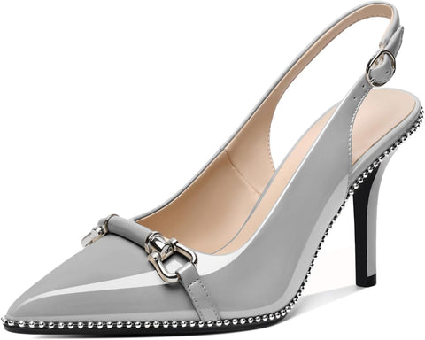 Elevate Your Style with Our Stunning Women’s Beaded Slingback High Heel Pumps - Perfect for Any Occasion!