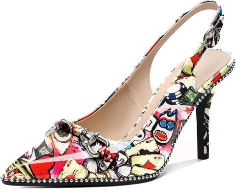 Elevate Your Style with Our Stunning Women’s Beaded Slingback High Heel Pumps - Perfect for Any Occasion!