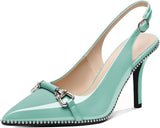 Elevate Your Style with Our Stunning Women’s Beaded Slingback High Heel Pumps - Perfect for Any Occasion!