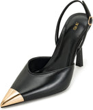 Elevate Your Style with JW PEI Women's Burgundy Savannah Gold Tipped Slingback Pumps