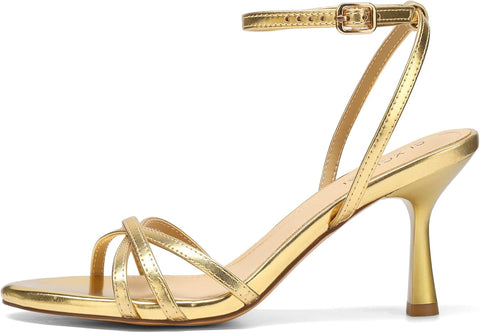 Women'S Strappy 3 Inch High Heels round Toe Ankle Strap 