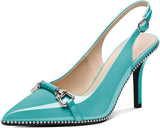 Elevate Your Style with Our Stunning Women’s Beaded Slingback High Heel Pumps - Perfect for Any Occasion!