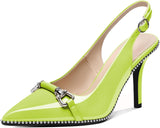 Elevate Your Style with Our Stunning Women’s Beaded Slingback High Heel Pumps - Perfect for Any Occasion!