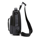 Anti-Theft Chest Shoulder Bag Men'S Sling Crossbody Bag Messenger Backpack USB Port Bag