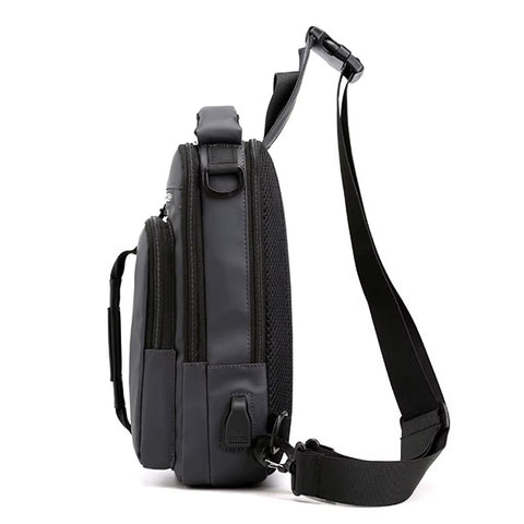 Anti-Theft Chest Shoulder Bag Men'S Sling Crossbody Bag Messenger Backpack USB Port Bag