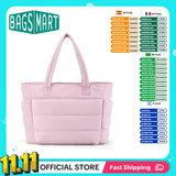 Women'S Bag Solid Color Tote Bag Commuting College Padded Shoulder Bag Leisure Simple Female Handbags for Travel