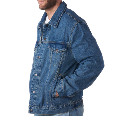 Derek Men's Classic Denim Trucker Jacket - Timeless Casual Style with Rugged Appeal