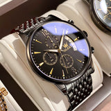 Men'S Watch Waterproof Luminous Wrist Watch Quartz Stainless Steel Watch for Men Pilot Top Brand Male Watches