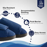 Silverts Diabetic Slippers for Men | Extra-Wide Non-Slip Comfortable Shoes for Elderly, Swelling, Sensitive Feet