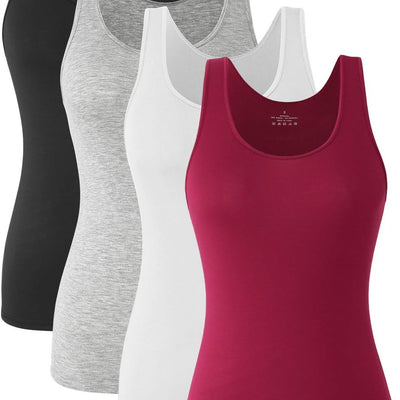Basic Tank Tops for Women Undershirts Tanks Top Lightweight Camis Tank Tops 4-Pack
