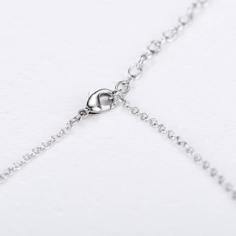 Fashion Mermaid Birthstone Necklace Jewelry White Gold Plated Austrian Crystal Pendant Gifts for Women