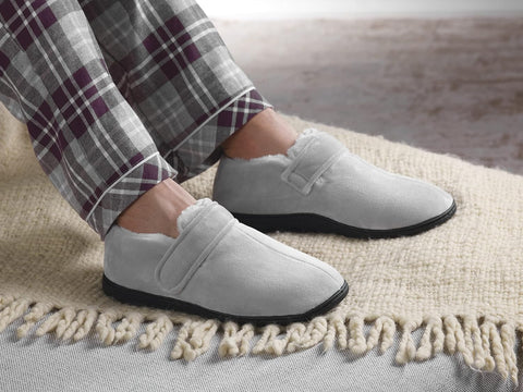 Men’S Memory Foam Fleece Lined House Slippers for Seniors