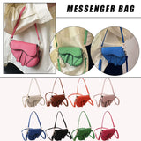 Women Shoulder Bag Saddle Bag Fashion Mini Handbags Hasp Zipper Solid Color Casual Simple inside Lock Ornament Bag