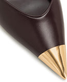 Elevate Your Style with JW PEI Women's Burgundy Savannah Gold Tipped Slingback Pumps