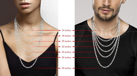 Elevate Your Style with Our 925 Sterling Silver Italian 5Mm Diamond-Cut Figaro Link Chain Necklace - Unisex Elegance for Every Occasion