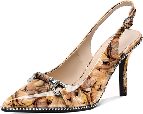 Elevate Your Style with Our Stunning Women’s Beaded Slingback High Heel Pumps - Perfect for Any Occasion!