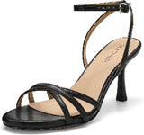 Women'S Strappy 3 Inch High Heels round Toe Ankle Strap 