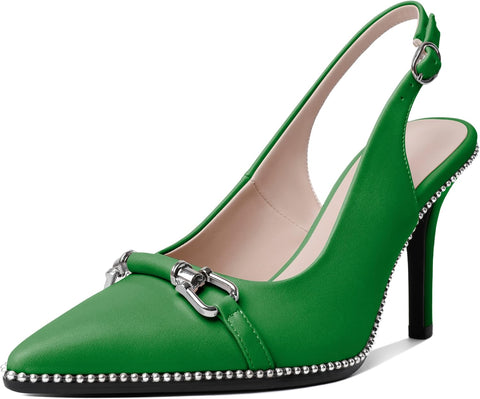 Elevate Your Style with Our Stunning Women’s Beaded Slingback High Heel Pumps - Perfect for Any Occasion!