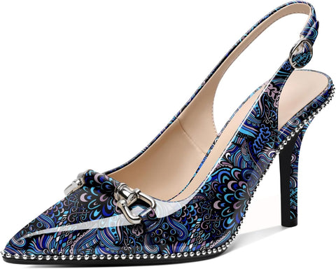 Elevate Your Style with Our Stunning Women’s Beaded Slingback High Heel Pumps - Perfect for Any Occasion!