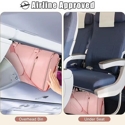 Buylor 2In1 Convertible Garment Bag Foldable Suit Storage Bag Large Capacity Travel Duffle Bag Waterproof Tote Fitness Gym Bag